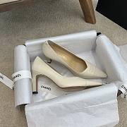 Chanel white heels  - 6