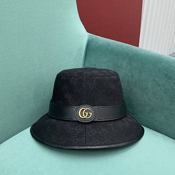 Gucci black round hat 