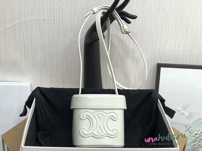 Celine Box Triomphe White Bag - 1