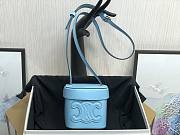 Celine Box Triomphe Blue Bag - 1