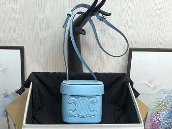 Celine Box Triomphe Blue Bag