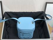 Celine Box Triomphe Blue Bag - 3