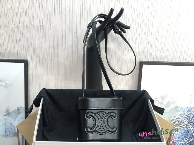 Celine Box Triomphe Black Bag - 1