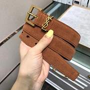 YSL suide leather belt  - 3