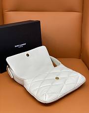 YSL LE 57 White Lambskin Shoulder Bag  - 6