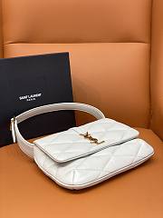 YSL LE 57 White Lambskin Shoulder Bag  - 5