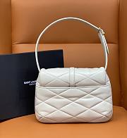 YSL LE 57 White Lambskin Shoulder Bag  - 4