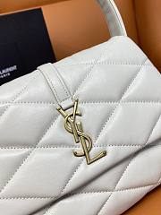 YSL LE 57 White Lambskin Shoulder Bag  - 2