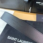 YSL suede black leather belt - 3