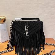 YSL college black suede leather bag - 1