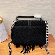 YSL college black suede leather bag - 2