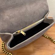 YSL college gray suede leather bag - 4