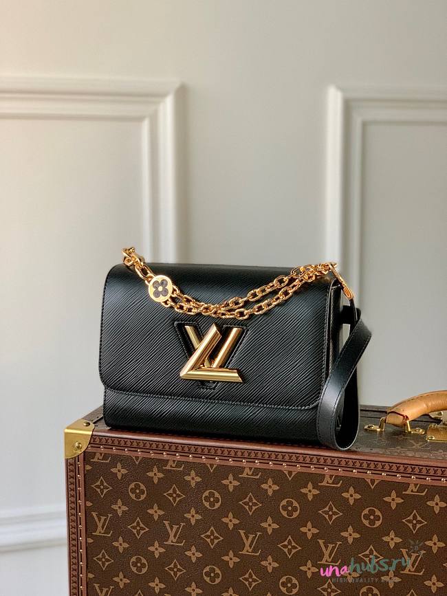 Louis Vuitton Twist MM Black Handbag - 1