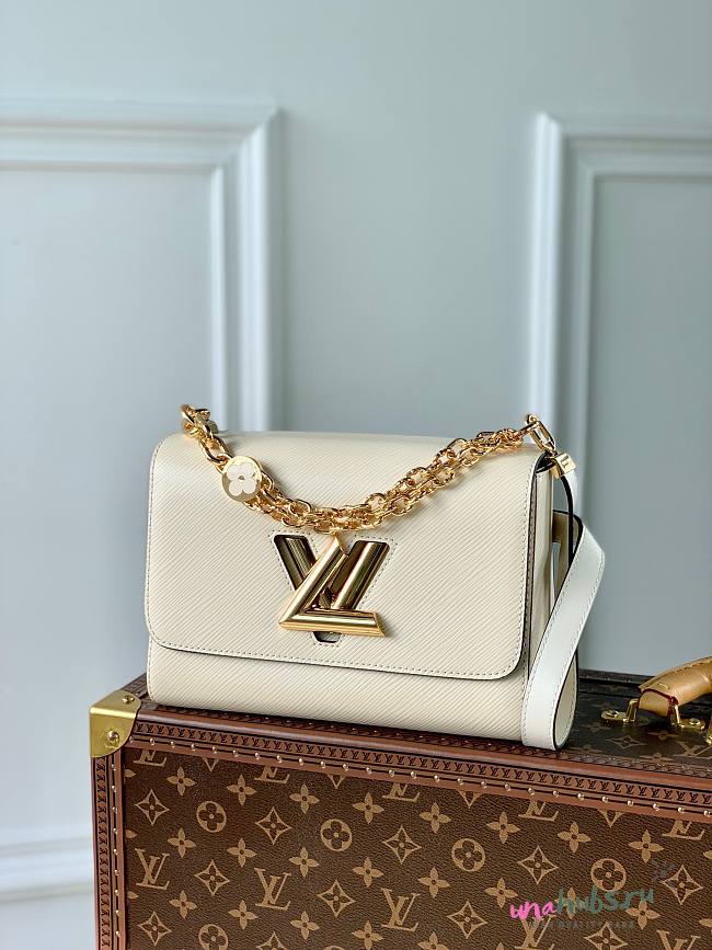 Louis Vuitton Twist MM White Handbag - 1