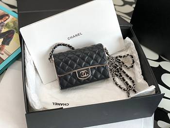 Chanel 22A metal black case bag