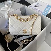 Chanel flap metal mix white lambskin bag - 1