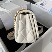 Chanel flap metal mix white lambskin bag - 5