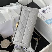 Chanel flap metal mix gray lambskin bag - 2