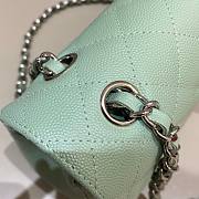 Chanel CF flap mint green grain leather 25 bag - 4