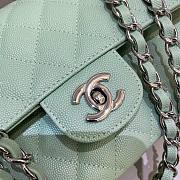 Chanel CF flap mint green grain leather 25 bag - 5