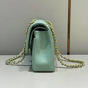 Chanel CF flap mint green grain leather 25 gold bag - 2