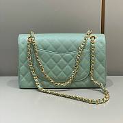 Chanel CF flap mint green grain leather 25 gold bag - 3