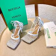 Bottega Veneta Embellished Ankle Strap White Heel - 5