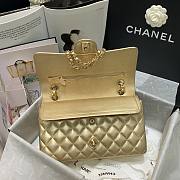 Chanel Gold Lambskin Medium Classic Double Flap Bag - 6