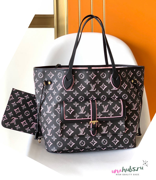 Louis Vuitton Neverfull buci box black MM bag - 1