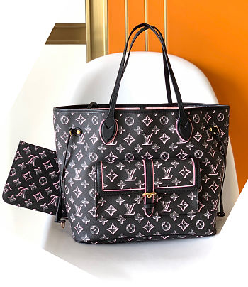 Louis Vuitton Neverfull buci box black MM bag