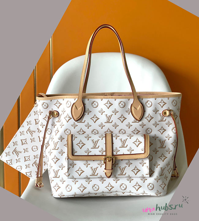 Louis Vuitton Neverfull buci box white MM bag - 1