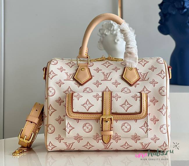 Louis Vuitton Speedy Bandoulière 25 white pocket bag - 1