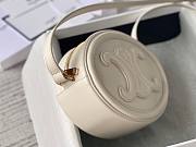 Celine Oval Cuir Triomphe white calfskin bag - 5