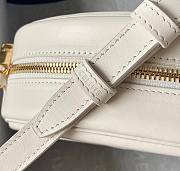 Celine Oval Cuir Triomphe white calfskin bag - 3