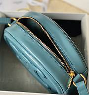 Celine Oval Cuir Triomphe blue calfskin bag - 4