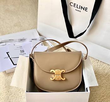 Celine Teen Besace Triomphe beige bag 