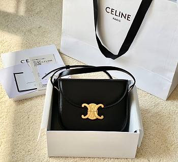 Celine Teen Besace Triomphe black bag