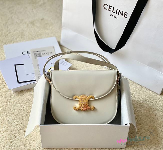 Celine Teen Besace Triomphe white bag - 1