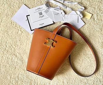 Celine Bucket Triomphe Tan Bag 