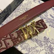Dior logo red 2cm belt - 2