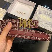Dior logo red 2cm belt - 5