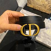 Dior CD black 2cm belt - 3