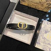 Dior CD black 2cm belt - 2