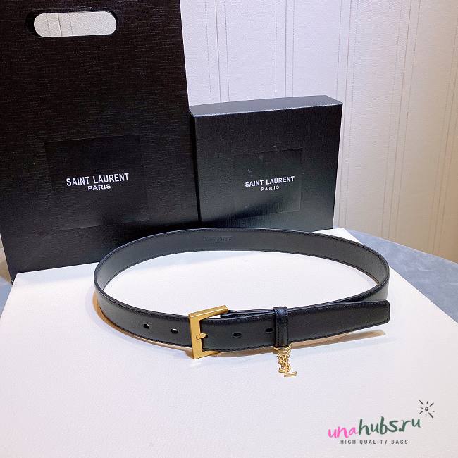 YSL logo black belt 2cm - 1