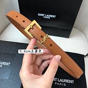 YSL logo brown belt 2cm - 6