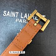 YSL logo brown belt 2cm - 5