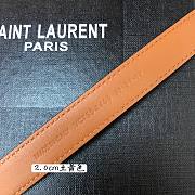 YSL logo brown belt 2cm - 4