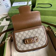 Gucci Horsebit 1955 mini brown gg bag - 4