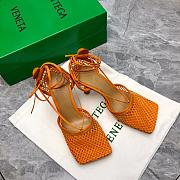 Bottega veneta orange fishnet heel - 1