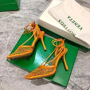 Bottega veneta orange fishnet heel - 4